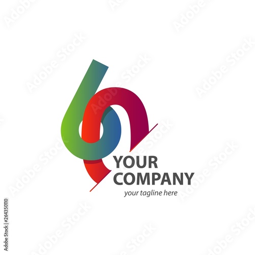 60 Year Anniversary Vector Template Design Illustration