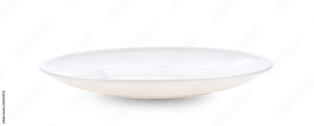 Empty white plate on white background Empty white plate on white background