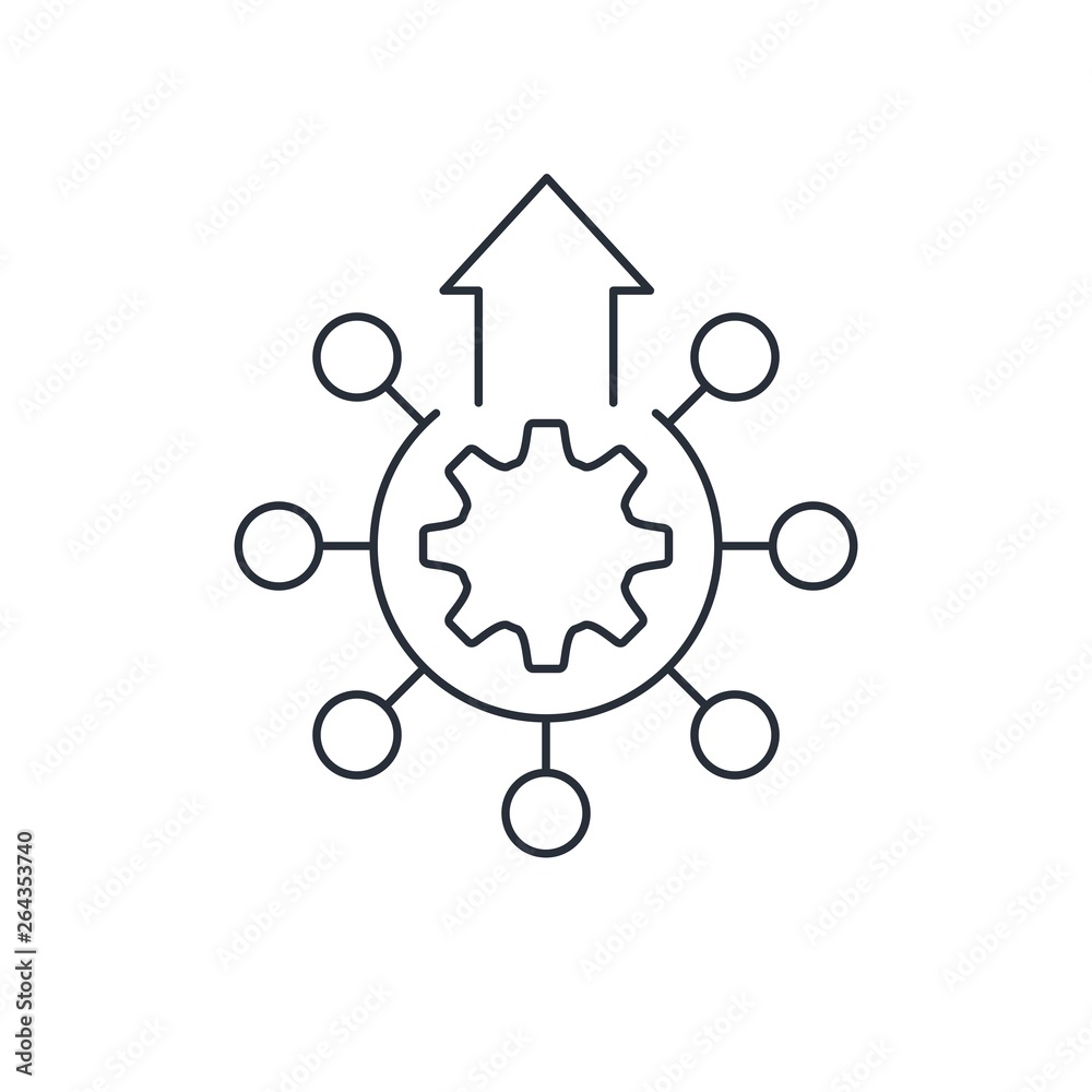 Network strategy development icon
