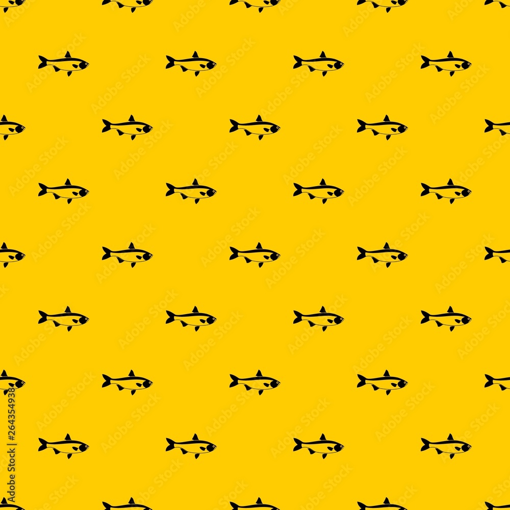 Fish pattern seamless vector repeat geometric yellow for any design Fish pattern seamless vector repeat geometric yellow for any design