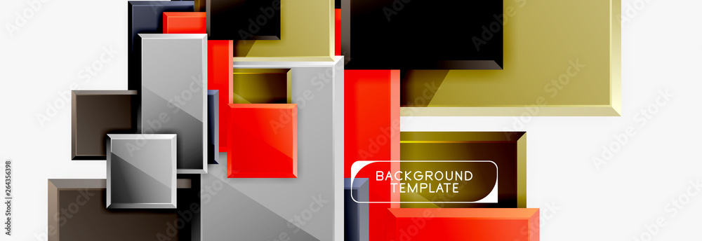 Abstract square composition for background, banner or logo Abstract square composition for background, banner or logo