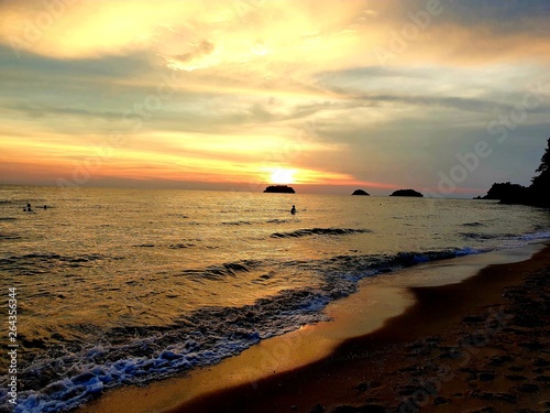 Sunsunset lonely beach koh chang  photo