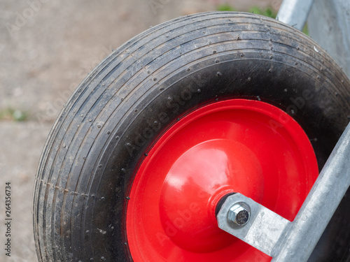 Tire of a wheelbarrow photo