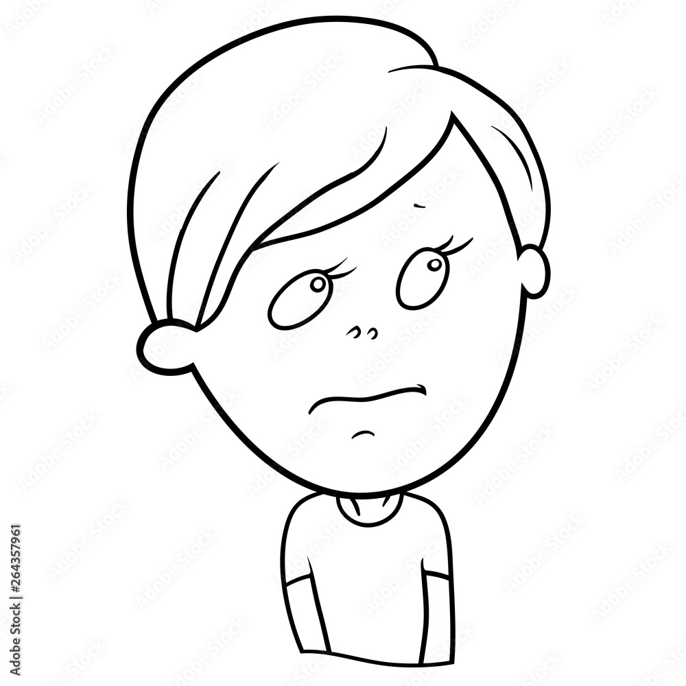 Funny cartoon characters of boys, expression of emotions and mood, portrait, children's book for painting, vector illustration Funny cartoon characters of boys, expression of emotions and mood, portrait, children's book for painting, vector illustration