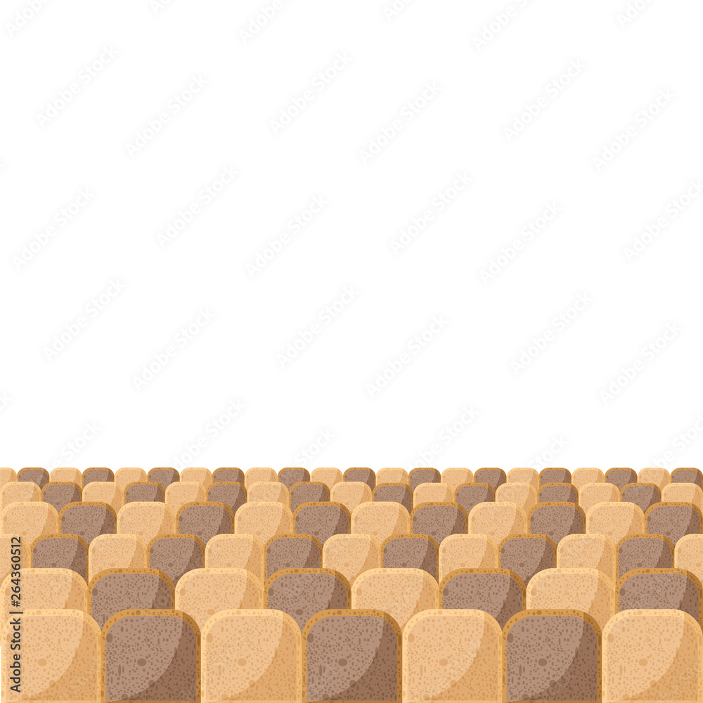 Fototapeta premium Bread pieces pattern, with whole wheat bread