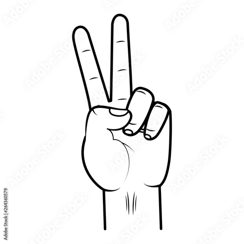 hand peace and love