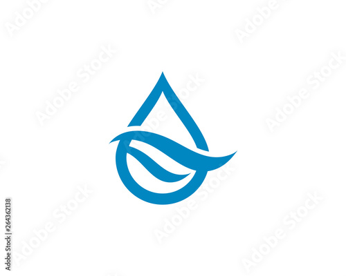 Set of abstract water drops symbols, logo template