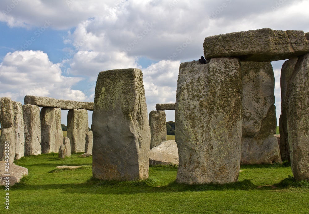 Fototapeta premium Rocks of Stonehenge On a Cloudy Summer Day