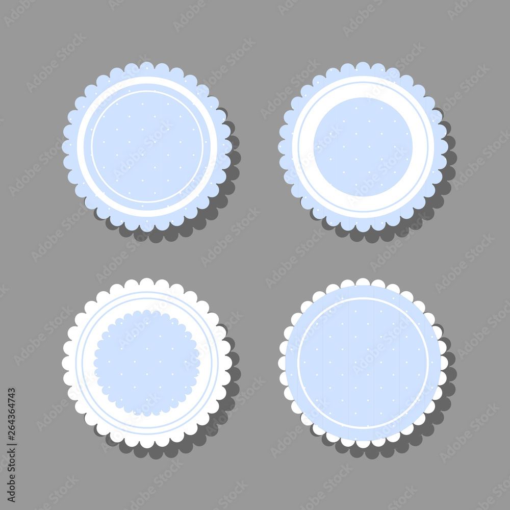 Sweet round frame with frills and polka dots. Better fit design for girls and children. Can be used in various types of typography Sweet round frame with frills and polka dots. Better fit design for girls and children. Can be used in various types of typography