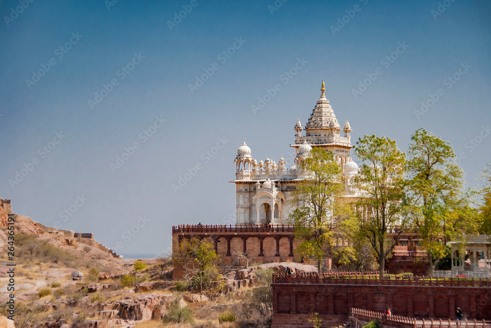 The Jaswant Thada mausoleum in Johdpur in India