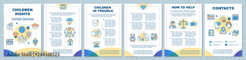 Children rights brochure template layout