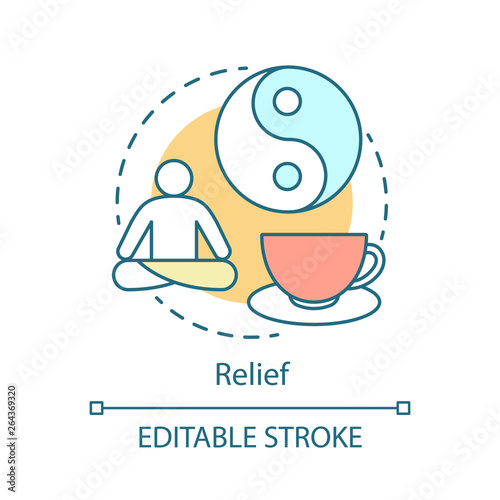 Relief concept icon