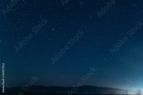 Night blue sky with stars. Evening sky on the horizon. © Volodymyr