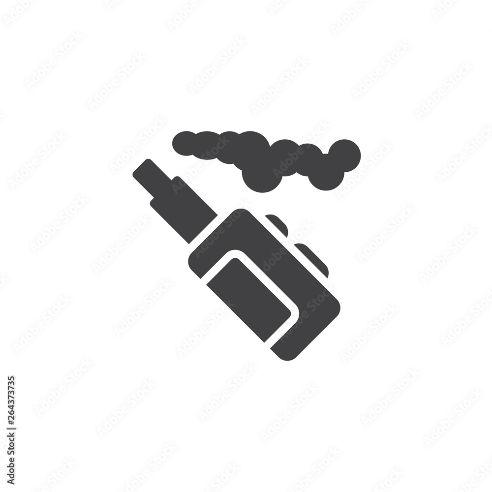 Vaping device vector icon. filled flat sign for mobile concept and web design. Vape smoking glyph icon. Symbol, logo illustration. Pixel perfect vector graphics