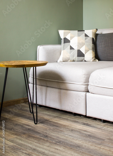 Detail of the interior of a living room