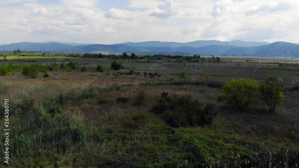 An aerial shot from the lush Aegean coastal marshes. Taken in Akyaka (Gulf of Gokova, Aegean Sea) on a cloudy spring day. An aerial shot from the lush Aegean coastal marshes. Taken in Akyaka (Gulf of Gokova, Aegean Sea) on a cloudy spring day.