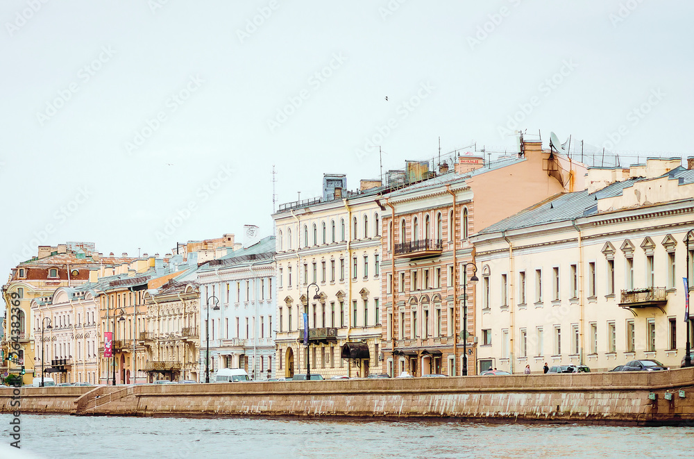 Saint Petersburg, RUSSIA - July 09, 2018 : Beautiful architecture of St. Petersburg.