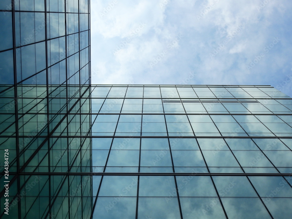 modern office glass building with reflection modern office glass building with reflection