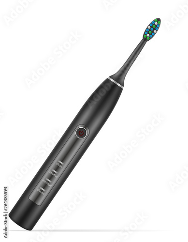 electric toothbrush for cleaning teeth and hygiene dental dentist vector illustration