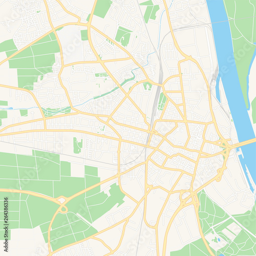 Worms, Germany printable map