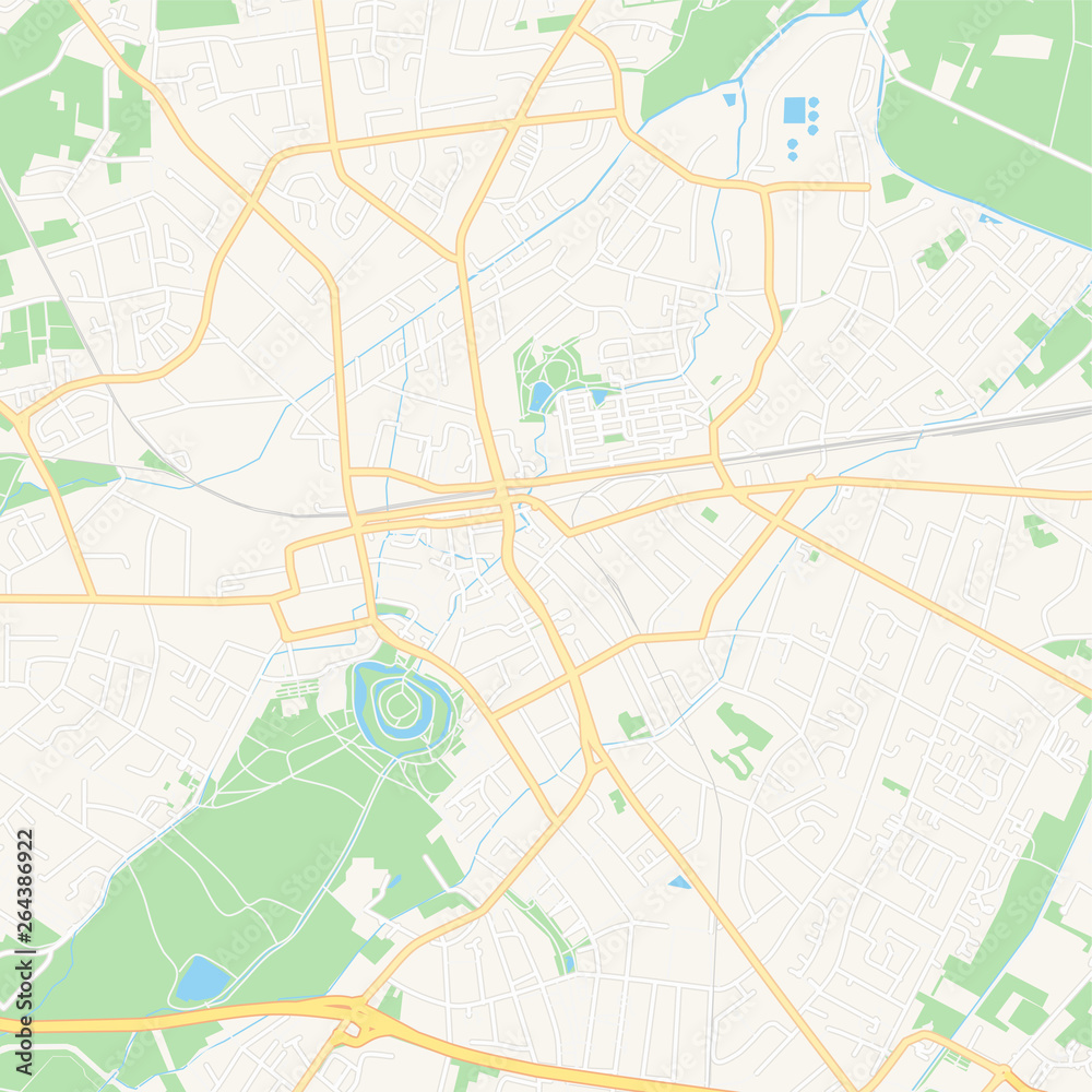 Delmenhorst, Germany printable map