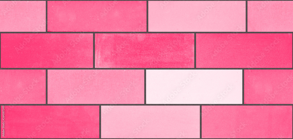 A seamless texture from pink ceramic bricks made in a wall A seamless texture from pink ceramic bricks made in a wall