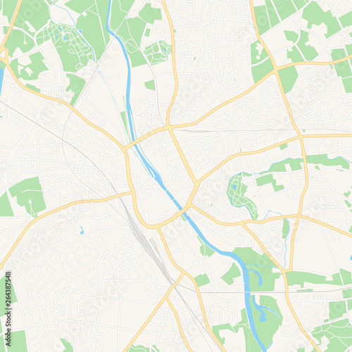 Rheine  Germany printable map