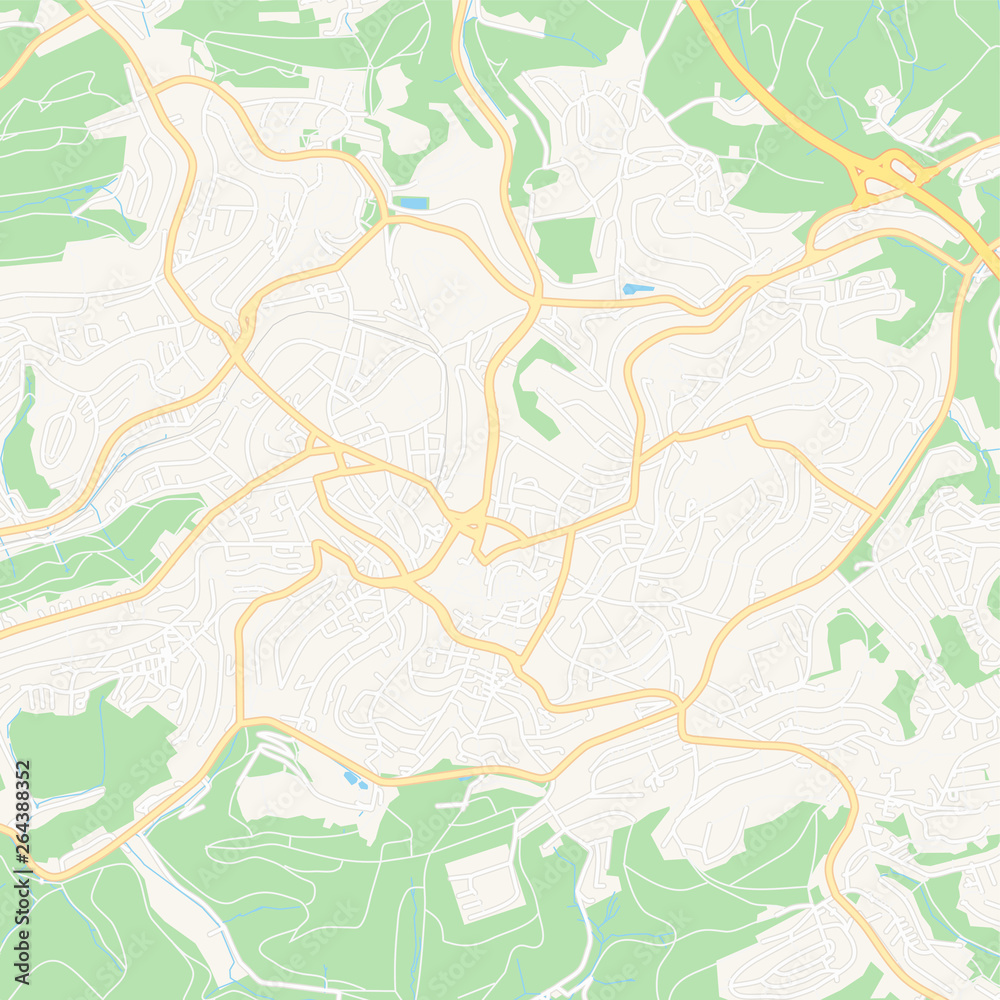 Obraz premium Ludenscheid, Germany printable map