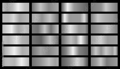 Vector silver set of gradients