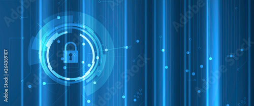 Cybersecurity and information or network protection. Future technology web services for business and internet project