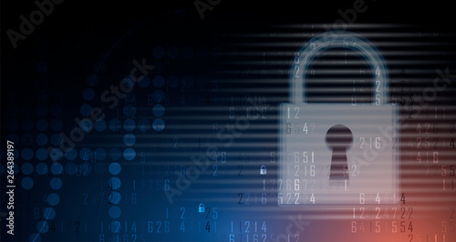 Cybersecurity and information or network protection. Future technology web services for business and internet project