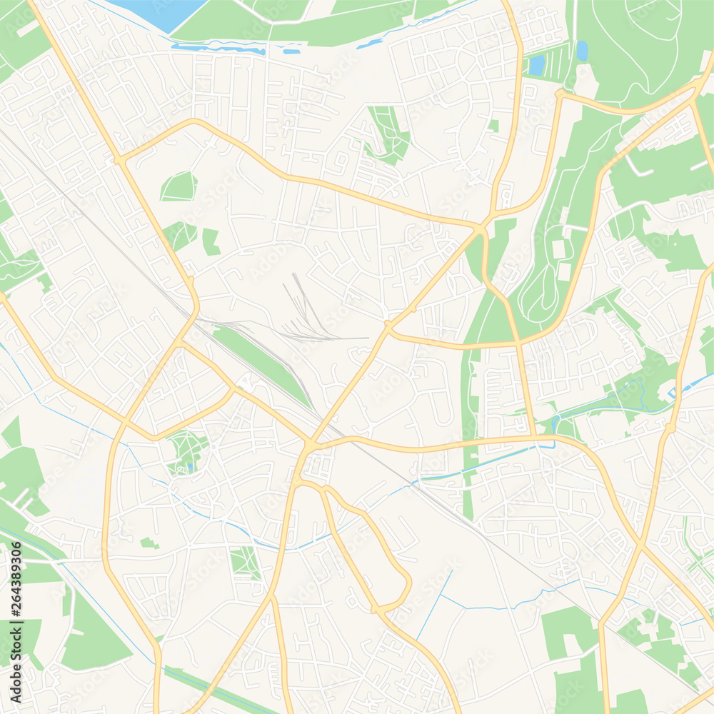 Dinslaken, Germany printable map