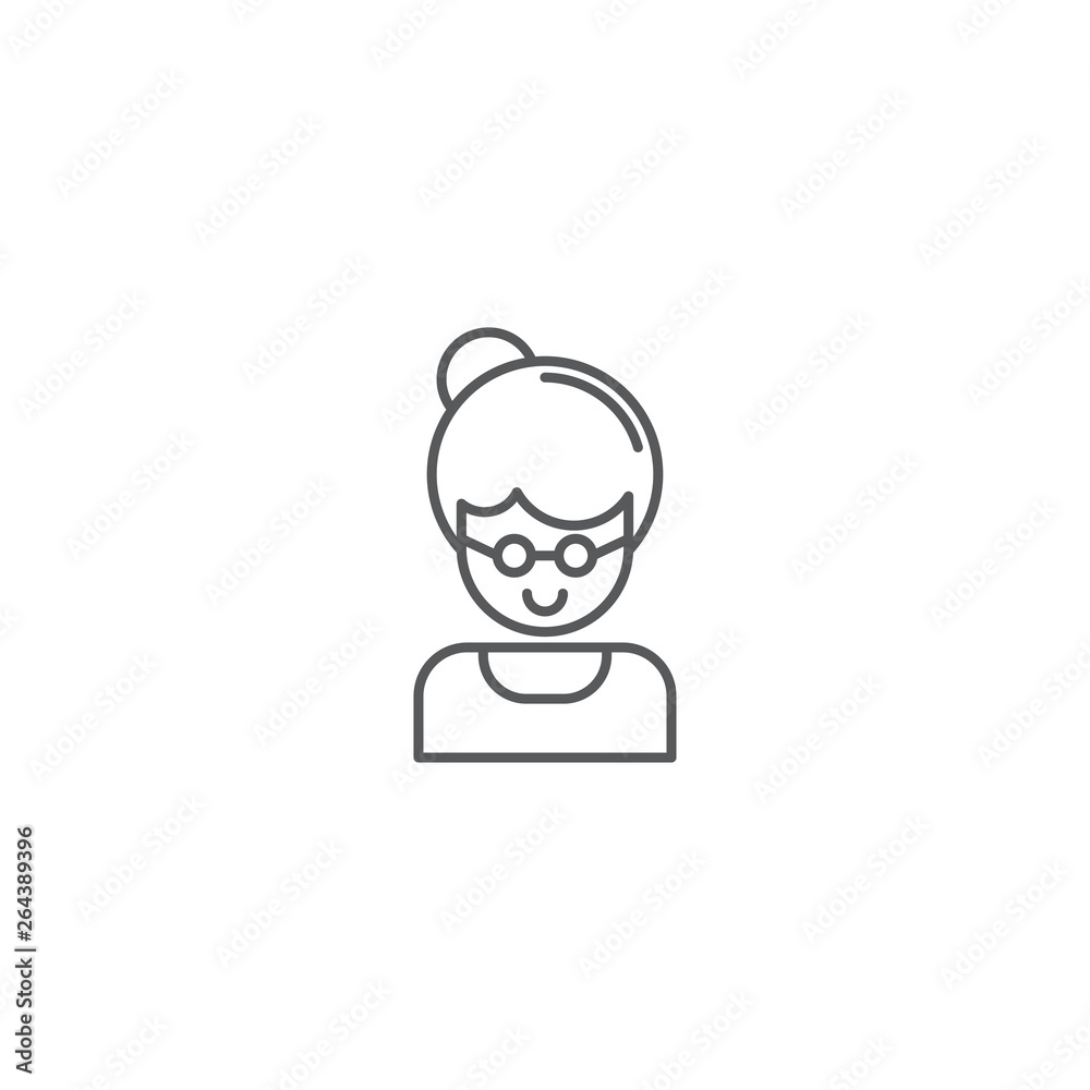 grandmother vector icon illustration design isolated on white grandmother vector icon illustration design isolated on white