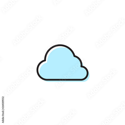 cloud vector icon illustration design isolated on white