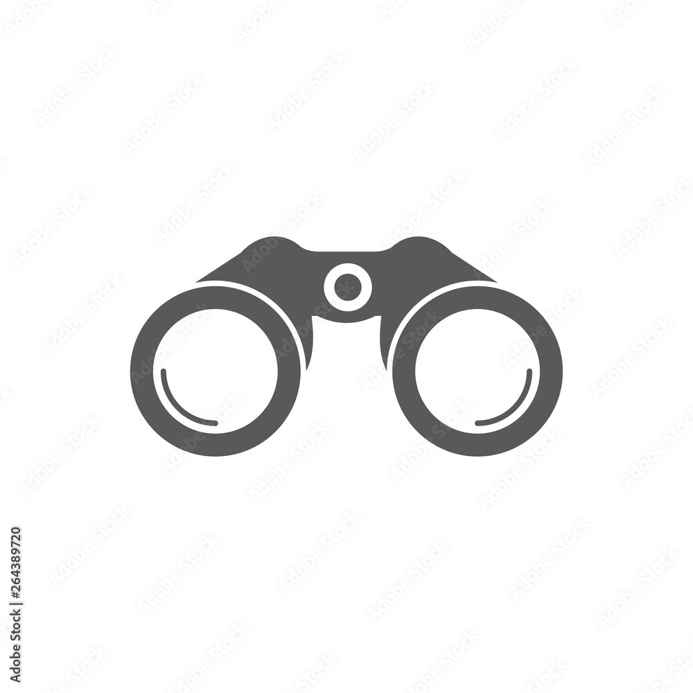 Binoculars vector icon illustration design isolated on white