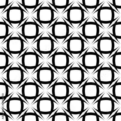 Black patterns on white background. Seamless pattern. Abstract vector.