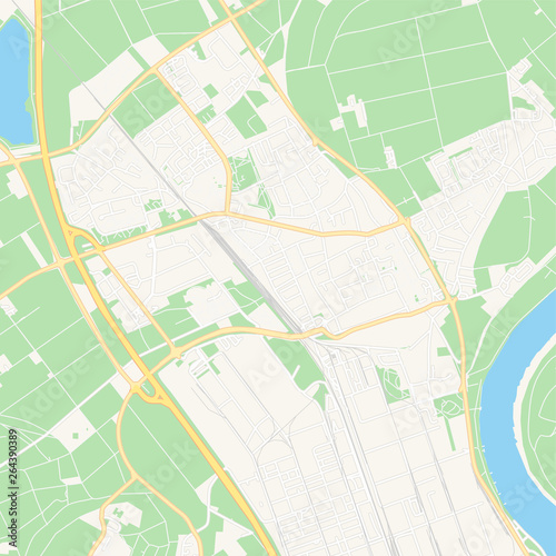 Dormagen, Germany printable map