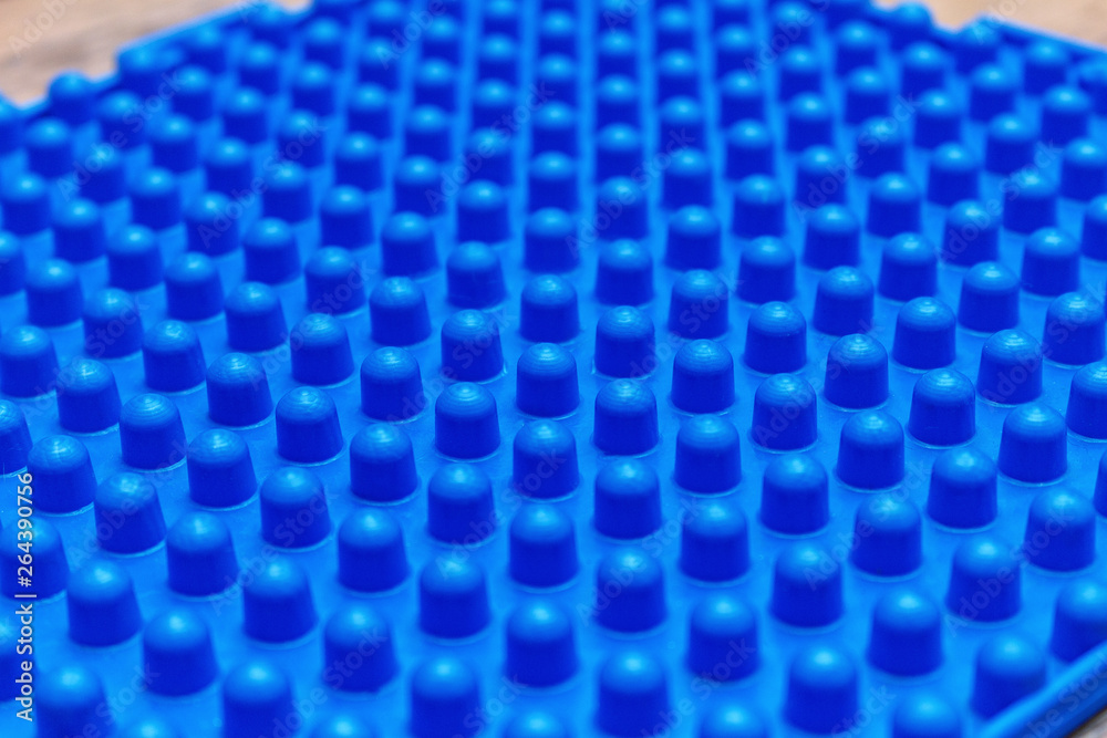 Naklejka premium Massage orthopedic mats colorful close up health