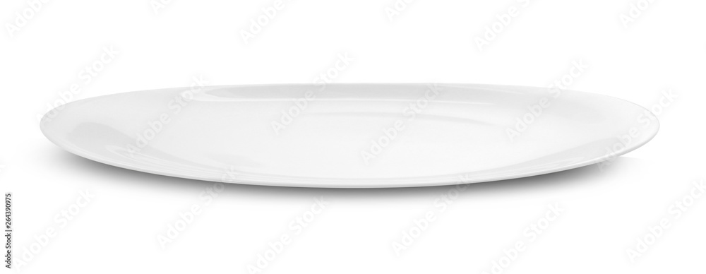 empty white plate isolated on white background. empty white plate isolated on white background.