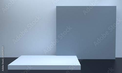 Wallpaper Mural Minimalist abstract background, primitive geometrical figures, pastel colors, 3D render. Torontodigital.ca