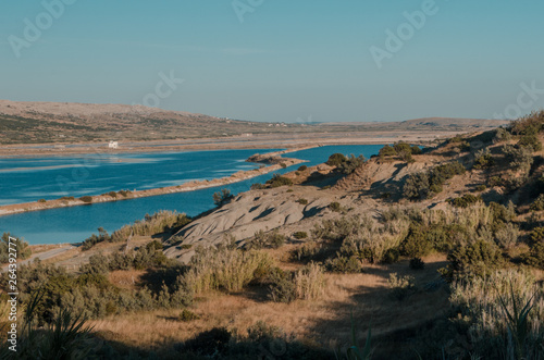 Salt pans on the island of Pag