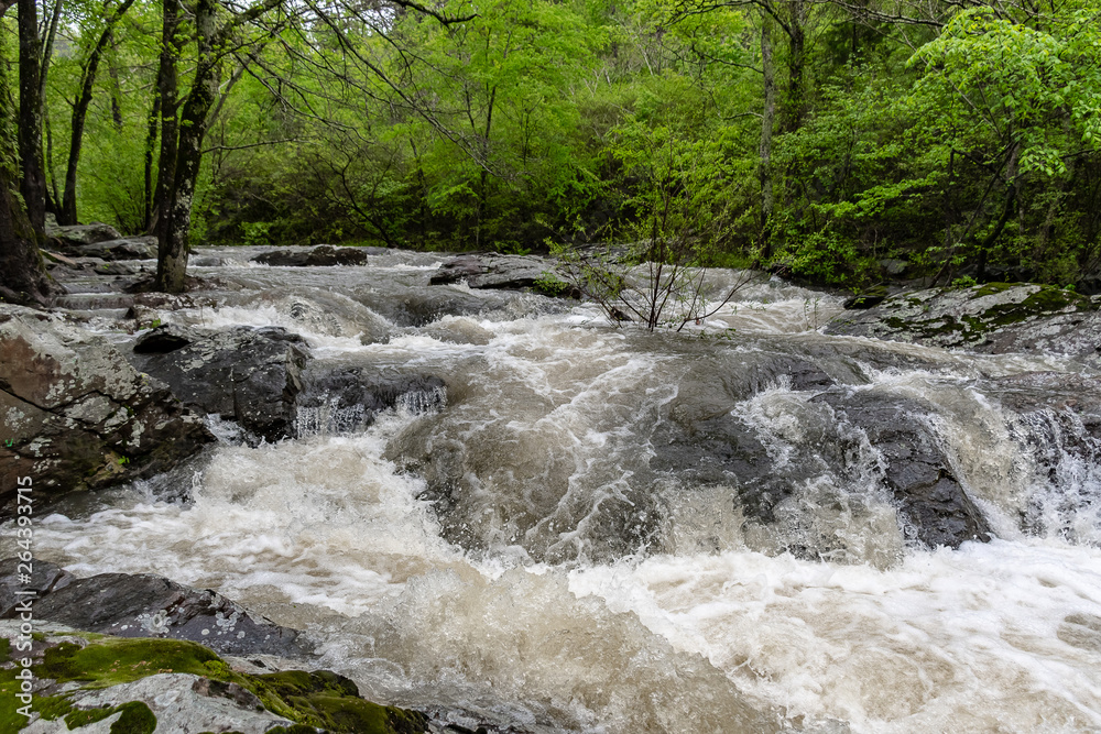 Hot Springs, Arkansas river rapids after the rain in spring Hot Springs, Arkansas river rapids after the rain in spring