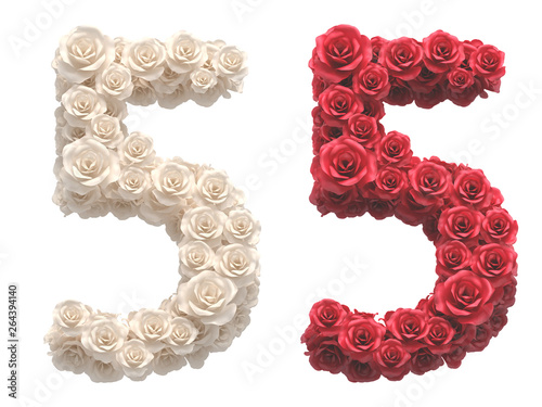 Red and White roses font.
