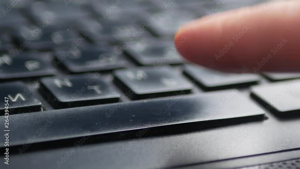 finger pushing the space bar button of keyboard finger pushing the space bar button of keyboard