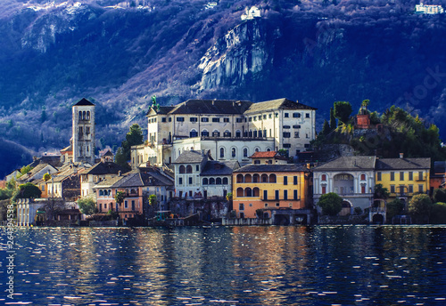 Orta lake - piedmont. San Giulio enchanting island