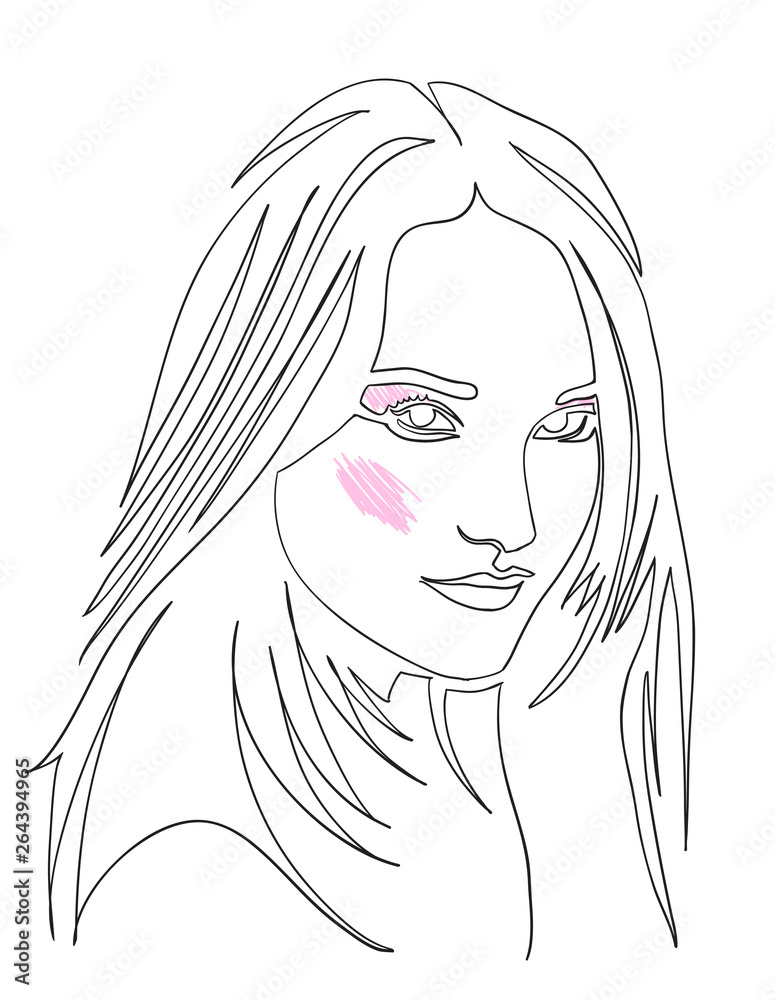 Premium Vector | Woman head with flowers continuous line drawing set female  nature one line abstract portrait woman face minimalist contour wall art  design elegant logo for cosmetics or hair stylist brand