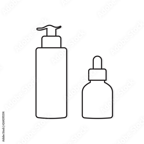 cosmetic product icons- vector illustration