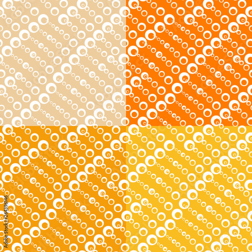 Set of seamless textures with circles of different sizes