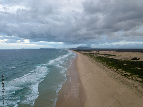 Die Küste des Hat Head National Parks aus der Luft fotografiert