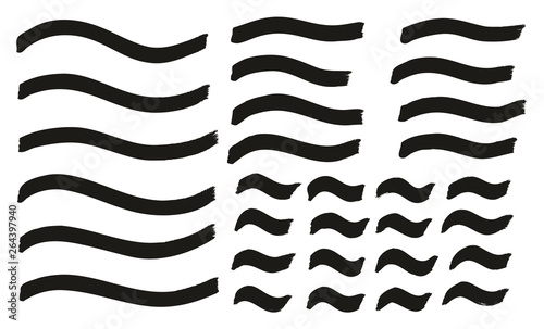 Tagging Marker Medium Wavy Lines High Detail Abstract Vector Background Set 126